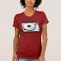 Musique Nonstop - Red Turntable Design Shirt