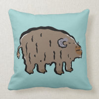 musk-ox throw pillow