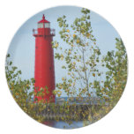 Muskegon Lighthouse Party Plate