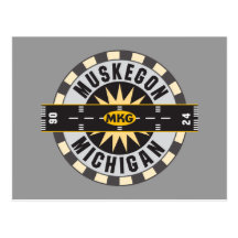 Muskegon, MI MKG Airport Post Cards