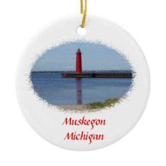 Muskegon Michigan Lighthouse ornament