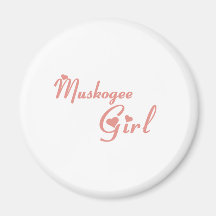 Muskogee Girl tee shirts Refrigerator Magnets