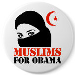 Muslims for Obama buttons