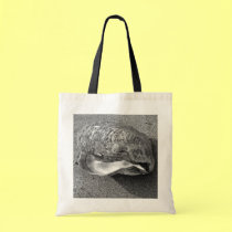 Mussel Shell Black and White Beach Tote Bag bags