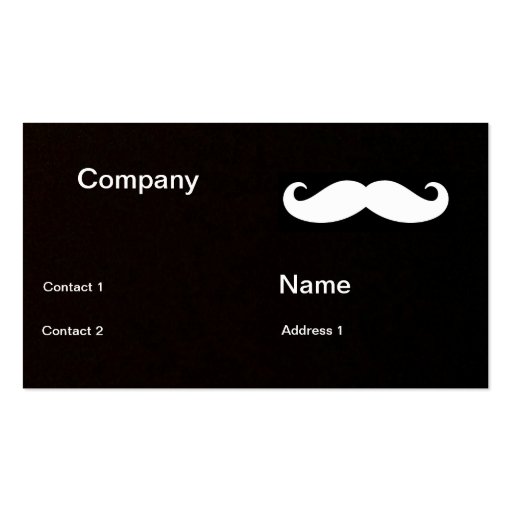 Must-have-Mustache Business Card (front side)
