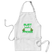 Must Luv Frogs aprons