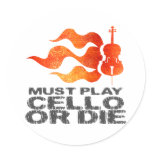 Must Play Cello or Die Stickers