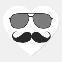 mustache and glasses stickers