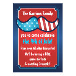 Mustache Bash 4th of July Party Invitations invitations