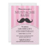 Mustache bash birthday party invitation, pink Mustache bash birthday party invitation, pink