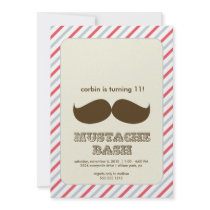 mustache bash invitation