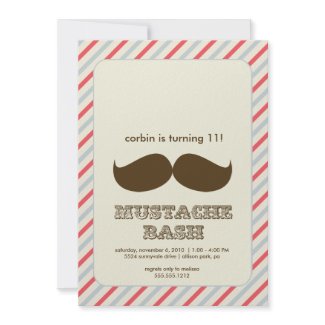 mustache bash invitation invitation