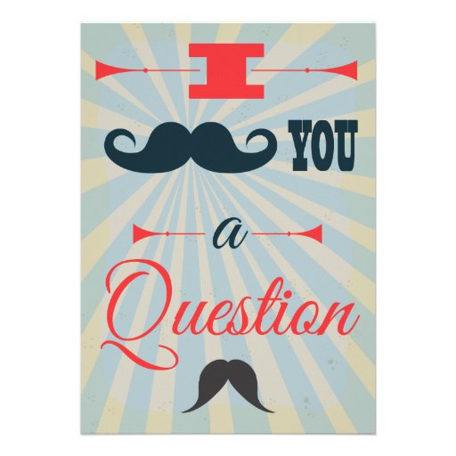 Mustache Birthday Party Invitations