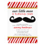 Mustache Boy Birthday Invitation