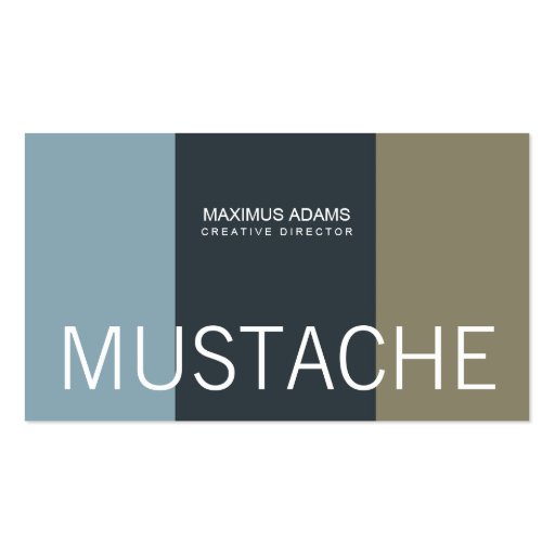 Mustache Business Cards (front side)