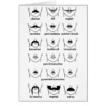 Mustache Chart Father's Day Card