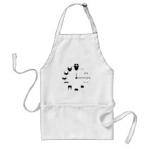 Mustache Clockface Apron