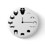 Mustache Clockface Button