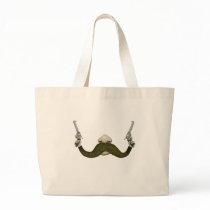 Mustache Cowboy Tote Bags