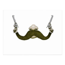 Mustache Cowboy Post Cards