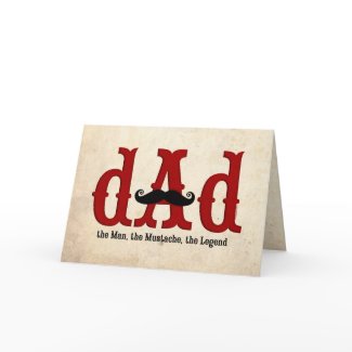 Mustache Dad Card
