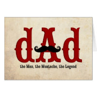 Mustache Dad Card