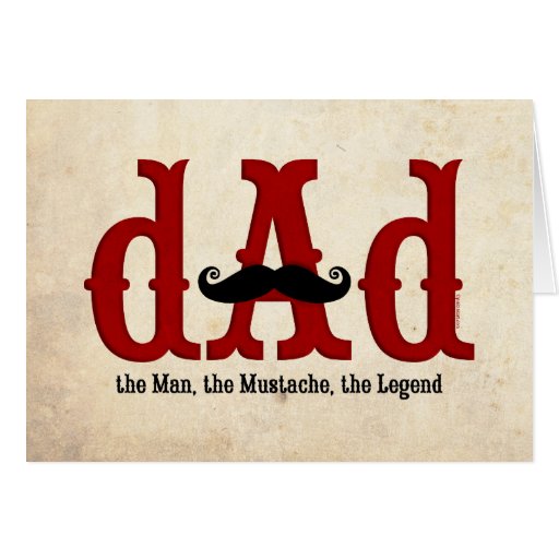 Mustache Dad Card