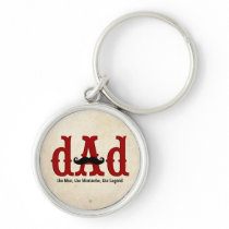 Mustache Dad Keychain