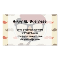 Mustache Disguise Glasses Pipe Beret Face Business Card Templates