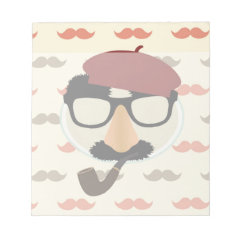 Mustache Disguise Glasses Pipe Beret Face Scratch Pads