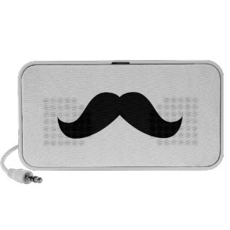 Mustache Doodle Laptop Speaker