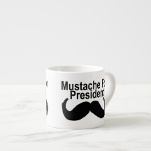 Mustache For President Espresso Cups