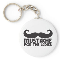 Mustache for the ladies keychain