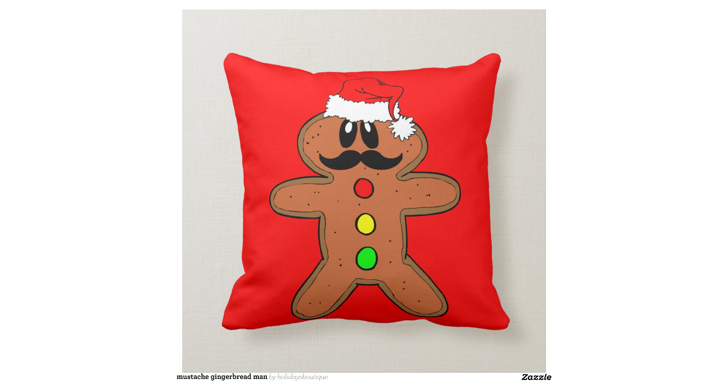 gingerbread man pillow