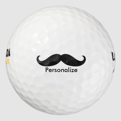 Mustache Golf Balls | Zazzle