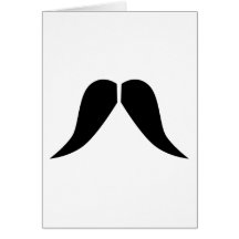 Mustache Greeting Card