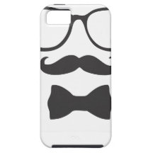 Mustache Hipster Bowtie Glasses iPhone 5 Cases