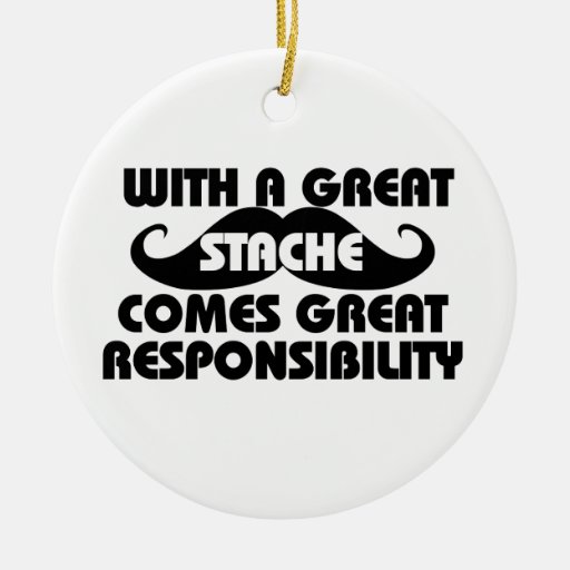 Mustache  humor christmas ornament
