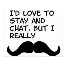 Mustache Humor Post Card
