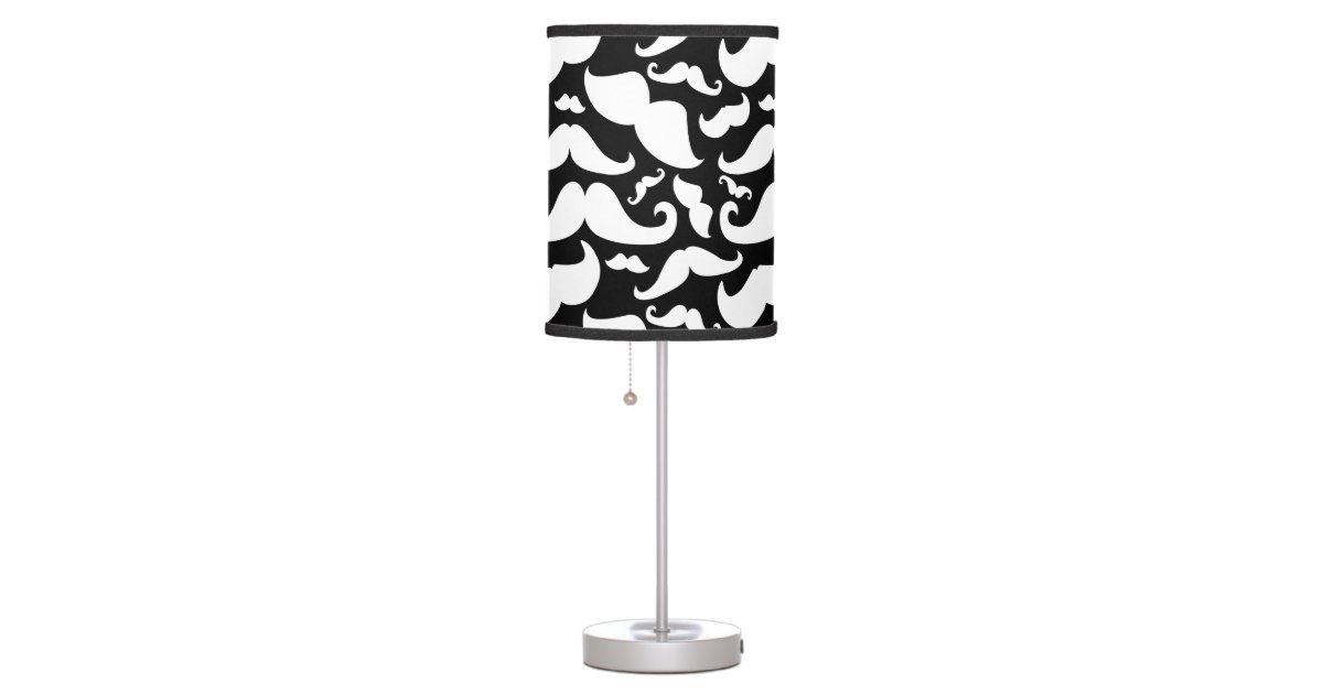 Mustache Lamp Black and White Zazzle