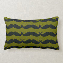 Mustache Mod Lumbar Throw Pillow pillows