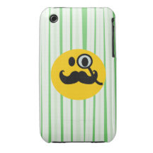 Mustache monocle Smiley iPhone 3 Case-Mate Cases