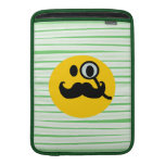 Mustache monocle Smiley MacBook Sleeves