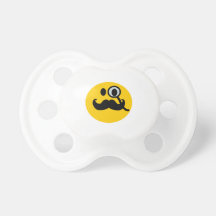 Mustache monocle Smiley Pacifier