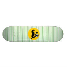 Mustache monocle Smiley Skate Board Deck