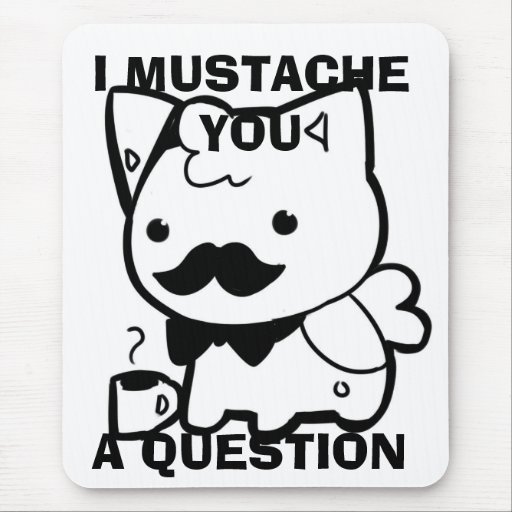 Mustache mousepad