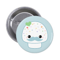 Mustache Mushroom buttons