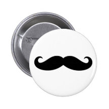 Mustache Mustache, Moustache design Pinback Buttons