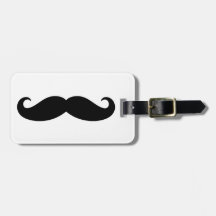 Mustache Mustache, Moustache design Tags For Luggage
