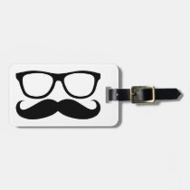 Mustache Nerd luggage tags